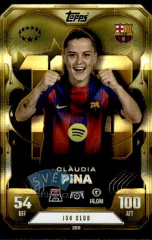 Claudia Pina FC Barcelona Topps Match Attax EXTRA UEFA Club Competitions 2025/26 100 Club UEFA Women's Champions League #289