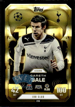 Gareth Bale Tottenham Hotspur Topps Match Attax EXTRA UEFA Club Competitions 2025/26 100 Club Legend #296