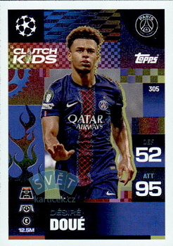 Desire Doue Paris Saint-Germain Topps Match Attax EXTRA UEFA Club Competitions 2025/26 Clutch Kids #305