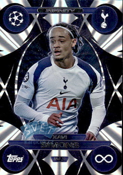 Xavi Simons Tottenham Hotspur Topps Match Attax EXTRA UEFA Club Competitions 2025/26 Infinity #IN3