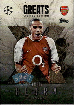 Thierry Henry Arsenal Topps Match Attax EXTRA UEFA Club Competitions 2025/26 X Greats Limited Edition #LE XG 1
