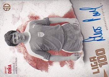 Pavol Dina Dukla Banska Bystrica Supr Cards Liga 100 2. serie GOLD /14 #DI-PA