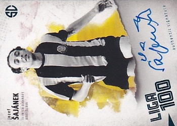 Jozef Sajanek Inter Bratislava Supr Cards Liga 100 2. serie TURQUOISE /5 #SA-JO