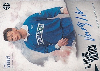 Petr Vesely Drnovice Supr Cards Liga 100 2. serie TURQUOISE /5 #VE-PE