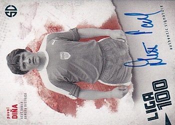 Pavol Dina Dukla Banska Bystrica Supr Cards Liga 100 2. serie TURQUOISE /3 #DI-PA
