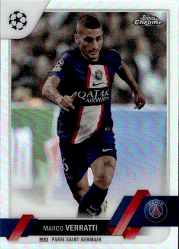 Marco Verratti Paris Saint-Germain Topps UEFA Club Competitions Chrome 2022/23 Refractor #73