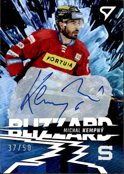 Michal Kempny Sparta Tipsport ELH 2023/24 SportZoo 1. serie Blizzard Auto /50 #BLS-MK
