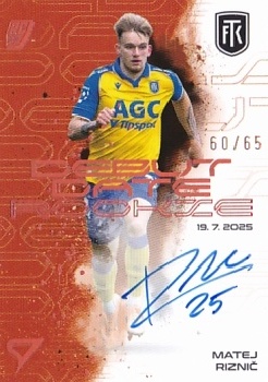 Matej Riznic Teplice SportZoo Chance Liga 2025/26 2. serie Debut Date Rookie Auto /65 #DRS-MR