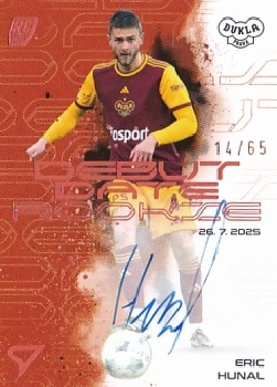 Eric Hunal Dukla Praha SportZoo Chance Liga 2025/26 2. serie Debut Date Rookie Auto /65 #DRS-EH
