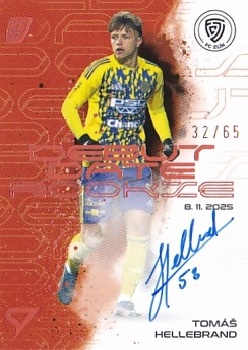 Tomas Hellebrand Zlin SportZoo Chance Liga 2025/26 2. serie Debut Date Rookie Auto /65 #DRS-TH