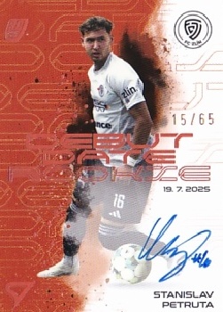 Stanislav Petruta Zlin SportZoo Chance Liga 2025/26 2. serie Debut Date Rookie Auto /65 #DRS-SP