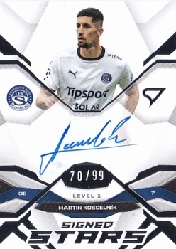 Martin Koscelnik Slovacko SportZoo Chance Liga 2025/26 2. serie Signed Stars - Level 1 /99 #SL1-MK