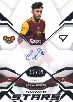 Michal Cernak Dukla Praha SportZoo Chance Liga 2025/26 2. serie Signed Stars - Level 1 /99 #SL1-CE