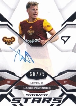 Marios Pourzitidis Dukla Praha SportZoo Chance Liga 2025/26 2. serie Signed Stars - Level 2 /75 #SL2-PO