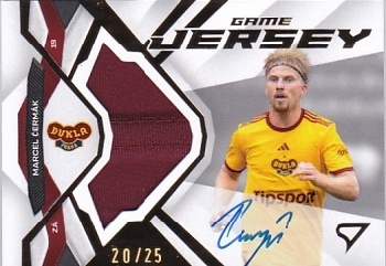 Marcel Cermak Dukla Praha SportZoo Chance Liga 2025/26 2. serie Game Jersey Auto /25 #GJ-CE