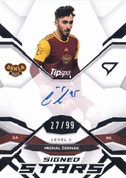 Michal Cernak Dukla Praha SportZoo Chance Liga 2025/26 2. serie Signed Stars - Level 1 /99 #SL1-CE