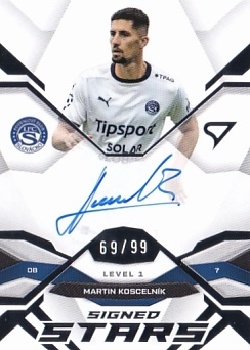 Martin Koscelnik Slovacko SportZoo Chance Liga 2025/26 2. serie Signed Stars - Level 1 /99 #SL1-MK