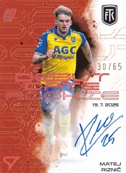 Matej Riznic Teplice SportZoo Chance Liga 2025/26 2. serie Debut Date Rookie Auto /65 #DRS-MR
