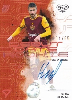 Eric Hunal Dukla Praha SportZoo Chance Liga 2025/26 2. serie Debut Date Rookie Auto /65 #DRS-EH