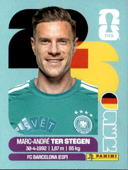 Marc-Andre ter Stegen Germany samolepka Panini World Cup 2026 #GER2