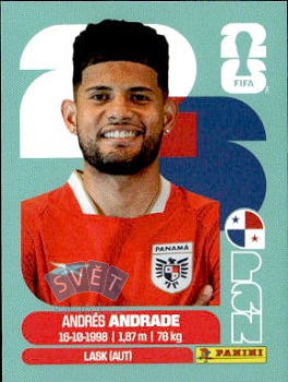 Andres Andrade Panama samolepka Panini World Cup 2026 #PAN5