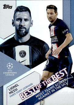 Lionel Messi Paris Saint-Germain Topps UEFA Club Competitions 2022/23 Best of the Best #BB-07