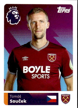 Tomas Soucek West Ham United samolepka Topps Premier League 2025/26 #512