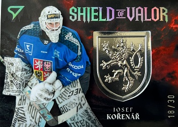 Josef Korenar Reprezentace Hokejove Cesko 2026 SportZoo Shield of Valor Silver /30 #SV-JK