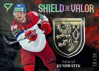 Tomas Kundratek Reprezentace Hokejove Cesko 2026 SportZoo Shield of Valor Silver /30 #SV-TK