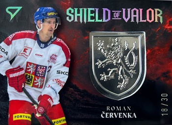 Roman Cervenka Reprezentace Hokejove Cesko 2026 SportZoo Shield of Valor Silver /30 #SV-RC