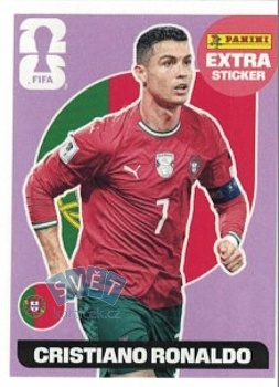 Cristiano Ronaldo Portugal samolepka Panini World Cup 2026 Extra Purple #CR