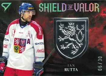 Jan Rutta Reprezentace Hokejove Cesko 2026 SportZoo Shield of Valor Silver /30 #SV-JR