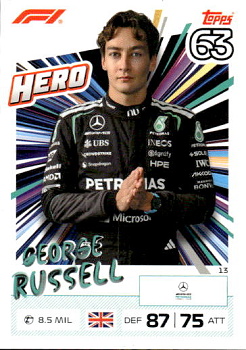 George Russell Mercedes Topps F1 Turbo Attax 2026 #13