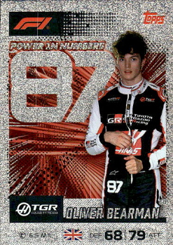 Oliver Bearman Haas Topps F1 Turbo Attax 2026 #68