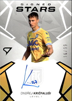 Ondrej Kricfalusi Teplice SportZoo Chance Liga 2024/25 2. serie Signed Stars - Level 1 /99 #SL1-KR