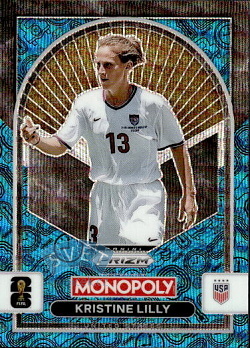Kristine Lilly USA Panini Prizm Monopoly FIFA World Cup 2026 Four Corners Blue Wave Prizm #87