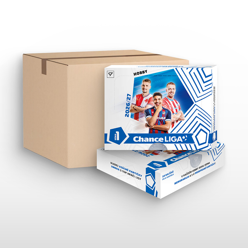 Předprodej - SportZoo Chance Liga 2026/27 1. série Hobby case (6 boxů) Fotbalové kartičky