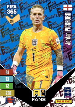 Jordan Pickford England Panini FIFA 365 2027 Adrenalyn XL Fan Favourite - Blue #356bu