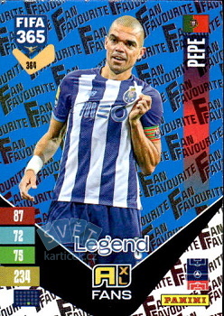 Pepe FC Porto Panini FIFA 365 2027 Adrenalyn XL Fan Favourite - Blue #364bu