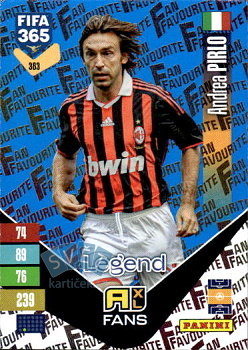 Andrea Pirlo A.C. Milan Panini FIFA 365 2027 Adrenalyn XL Fan Favourite - Blue #383bu