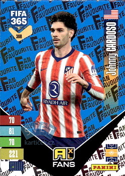 Johnny Cardoso Atletico Madrid Panini FIFA 365 2027 Adrenalyn XL Fan Favourite - Blue #388bu