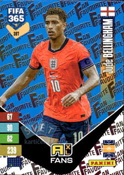 Jude Bellingham England Panini FIFA 365 2027 Adrenalyn XL Fan Favourite - Blue #397bu