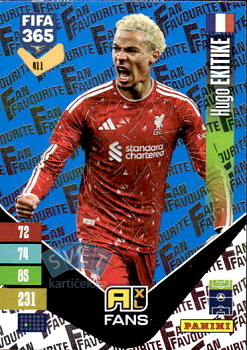 Hugo Ekitike Liverpool Panini FIFA 365 2027 Adrenalyn XL Fan Favourite - Blue #411bu