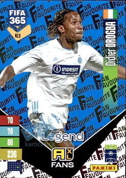 Didier Drogba Olympique de Marseille Panini FIFA 365 2027 Adrenalyn XL Fan Favourite - Blue #413bu