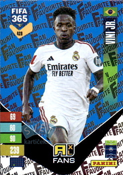 Vini Jr. Real Madrid Panini FIFA 365 2027 Adrenalyn XL Fan Favourite - Blue #429bu