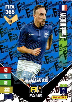 Franck Ribery France Panini FIFA 365 2027 Adrenalyn XL Fan Favourite - Blue #438bu