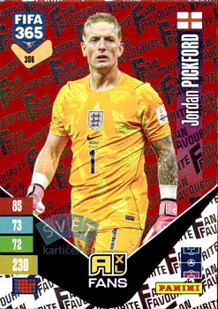 Jordan Pickford England Panini FIFA 365 2027 Adrenalyn XL Fan Favourite - Red #356r