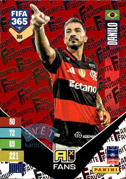Danilo Flamengo Panini FIFA 365 2027 Adrenalyn XL Fan Favourite - Red #360r