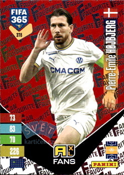 Pierre-Emile Hojberg Olympique de Marseille Panini FIFA 365 2027 Adrenalyn XL Fan Favourite - Red #378r