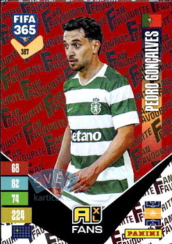 Pedro Goncalves Sporting CP Panini FIFA 365 2027 Adrenalyn XL Fan Favourite - Red #387r